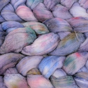 Hand Painted Top / Roving | Merino / Cashmere / Silk | Enchanted 