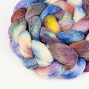 Hand Painted Top / Roving | Merino / Soy | Into The Abyss