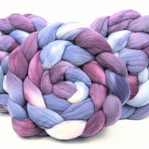 Hand Painted Top / Roving | Polwarth | Morning Glory