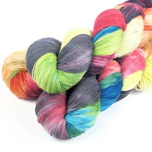 Hand Dyed / Painted Yarn | Lace Weight | Merino / Silk | Blast Off
