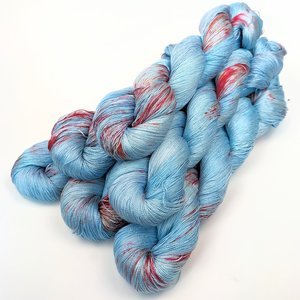 Hand Dyed. Hand Painted Yarn - Tencel - Lace Weight Yarn - Under The Sea