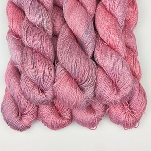 Hand Dyed. Hand Painted Yarn - Bamboo- Fingering Weight Yarn - Cherub