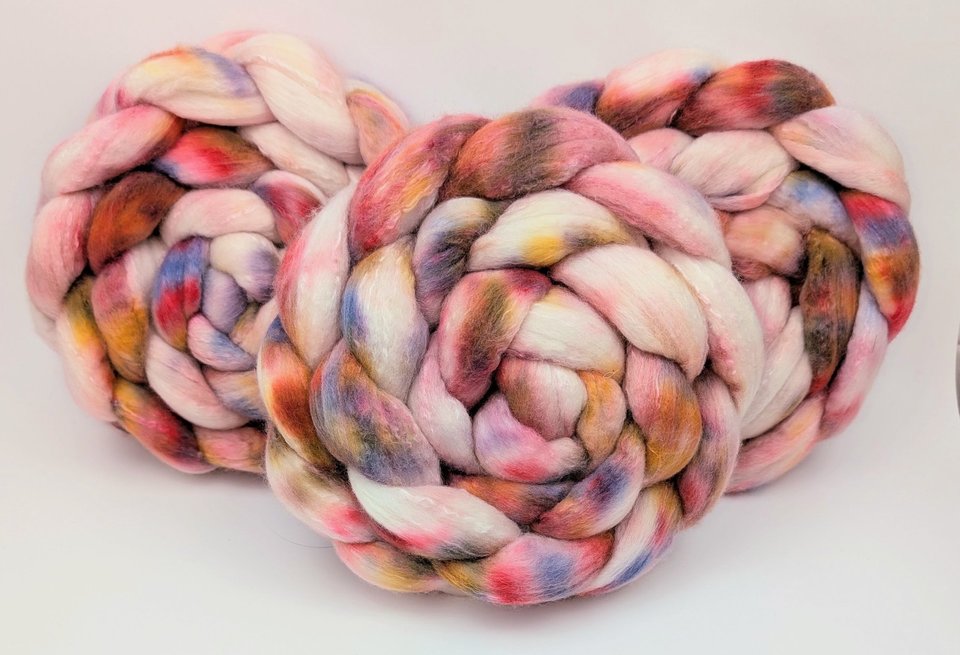Hand Painted Top / Roving | Merino / Cashmere / Silk | Marrakesh