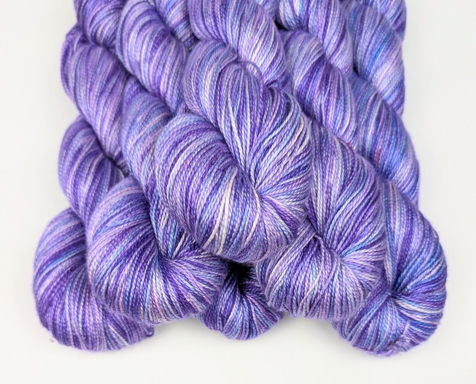 Hand Dyed. Hand Painted Yarn - Mulberry Silk - Fingering Weight Yarn - Dreamscape