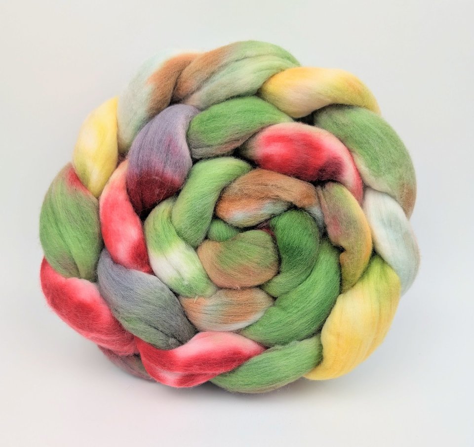 Hand Painted Top / Roving | Advent Day 25 | Merino | Elf On The Shelf