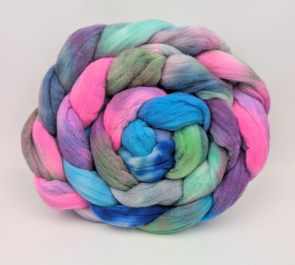 Hand Painted Top / Roving | Advent Day 21 | Rambouillet | Jammin'