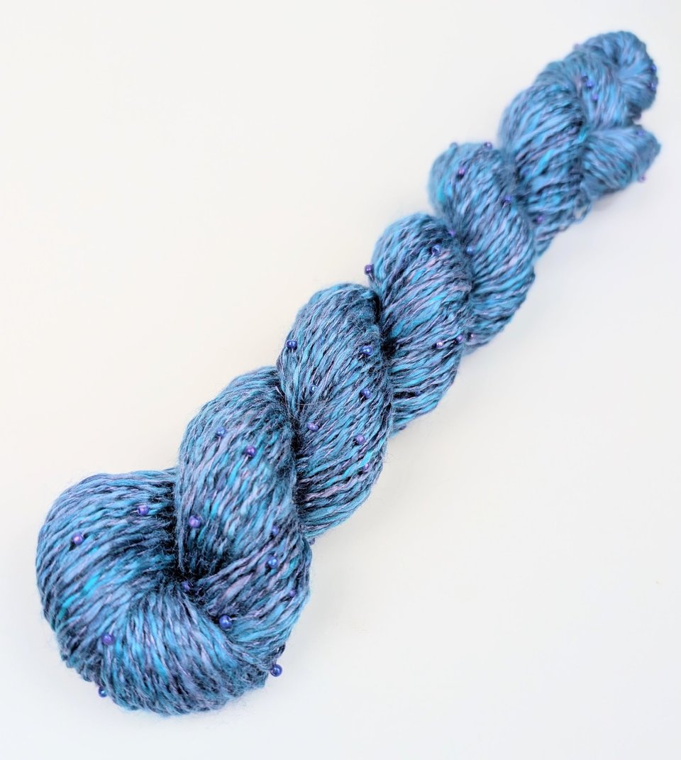 Handspun Beaded Yarn | Bamboo