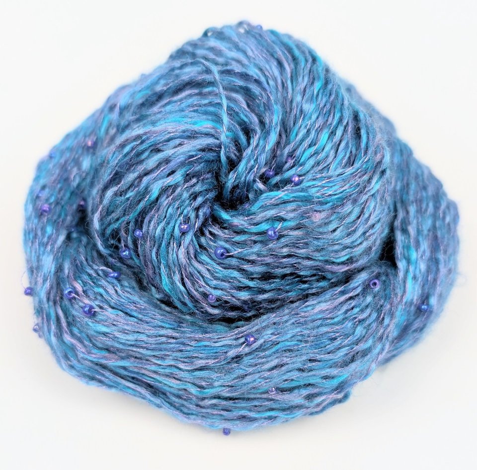 Handspun Beaded Yarn | Bamboo