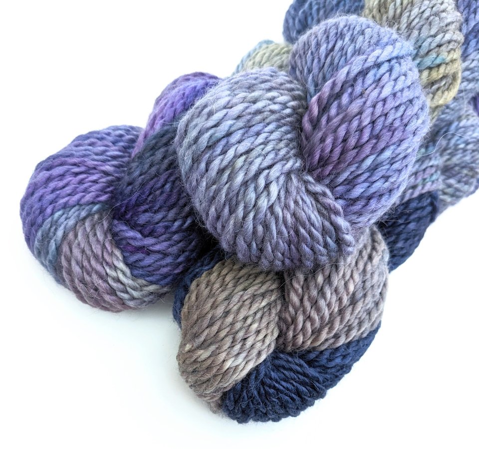 Hand Dyed. Hand Painted Yarn - Baby Alpaca / Merino - Titanium