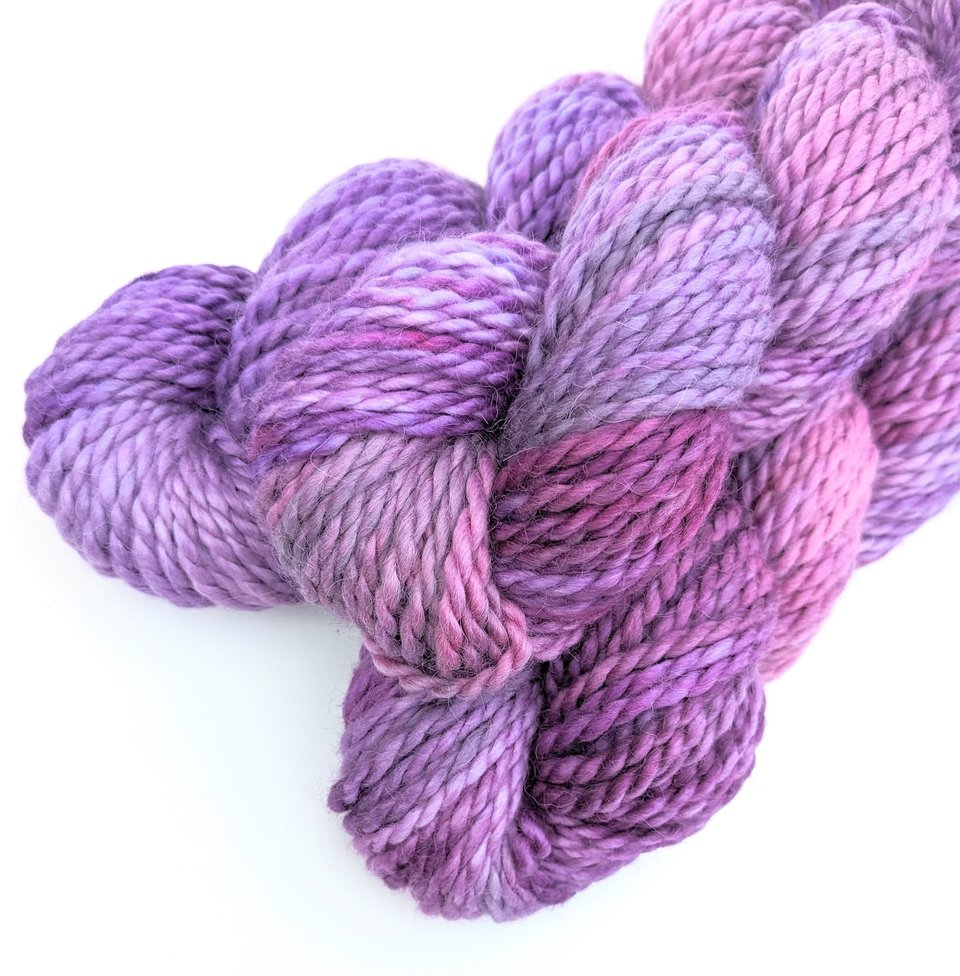 Hand Dyed. Hand Painted Yarn - Baby Alpaca / Merino - Lavender Fields