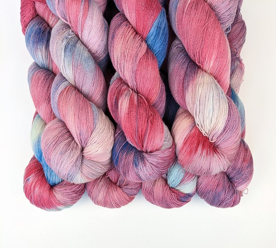 Hand Dyed / Painted Yarn | Lace Weight | Merino / Silk | Rocket