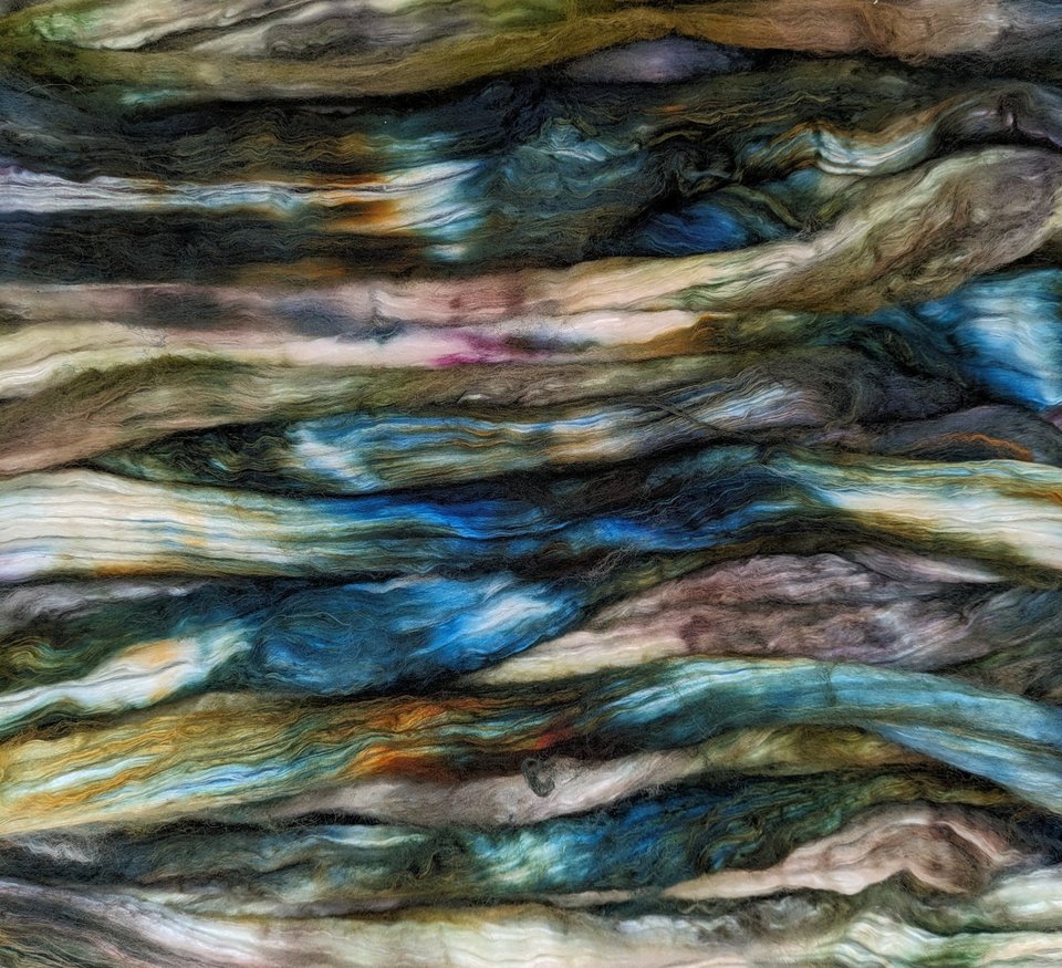 Hand Painted Top / Roving | Cashmere / Silk