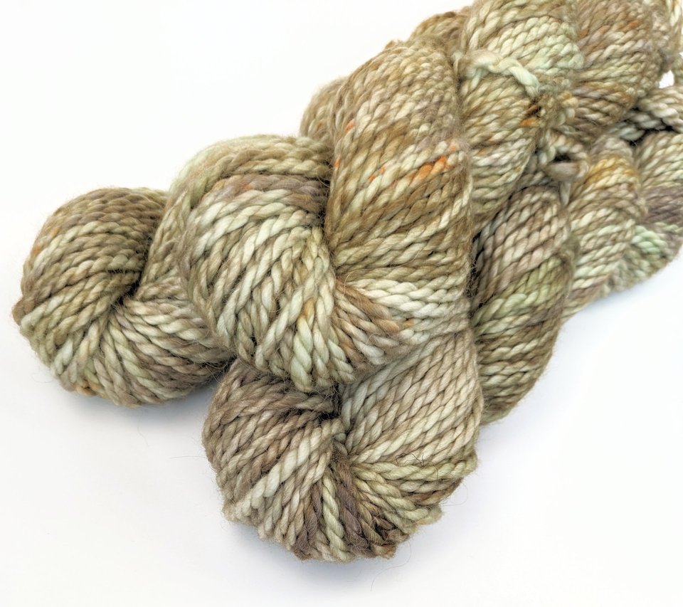 Hand Dyed. Hand Painted Yarn - Baby Alpaca / Merino - Gilded Age