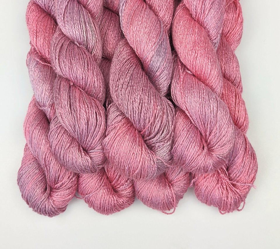 Hand Dyed. Hand Painted Yarn - Bamboo- Fingering Weight Yarn - Cherub