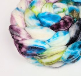 Hand Painted Top / Roving | SW Merino / Bamboo / Nylon | Esmeralda
