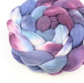 Hand Painted Top / Roving | Polwarth | Morning Glory