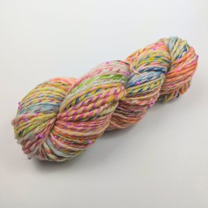 Handspun Beaded Yarn | SW Merino / Nylon / Bamboo