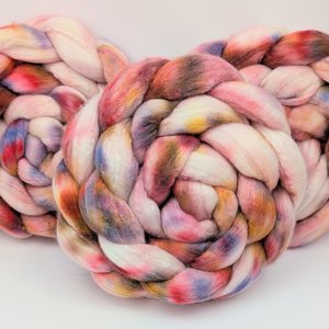 Hand Painted Top / Roving | Merino / Cashmere / Silk | Marrakesh