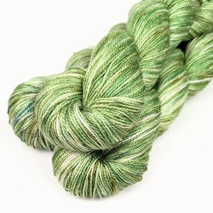 Hand Dyed. Hand Painted Yarn - Mulberry Silk - Fingering Weight Yarn - Entwined