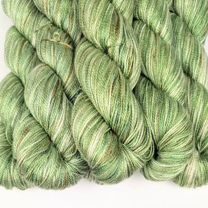 Hand Dyed. Hand Painted Yarn - Mulberry Silk - Fingering Weight Yarn - Entwined