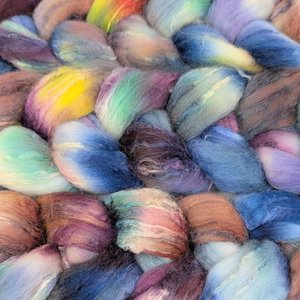 Hand Painted Top / Roving | Merino / Soy | Into The Abyss