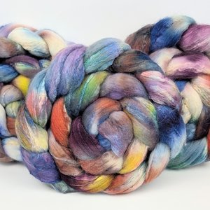 Hand Painted Top / Roving | Merino / Soy | Into The Abyss
