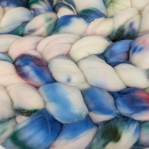 Hand Painted Top / Roving | Superwash 18.5 Micron Merino | Breath Of Fresh Air