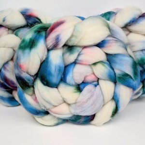 Hand Painted Top / Roving | Superwash 18.5 Micron Merino | Breath Of Fresh Air