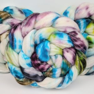 Hand Painted Top / Roving | SW Merino / Bamboo / Nylon | Esmeralda