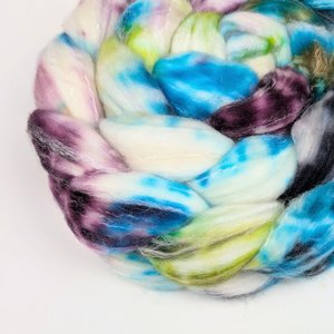 Hand Painted Top / Roving | SW Merino / Bamboo / Nylon | Esmeralda