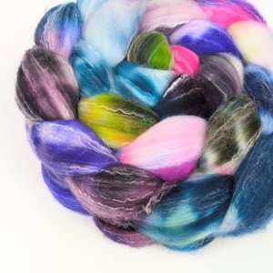 Hand Painted Top / Roving | SW Merino / Bamboo / Nylon | Jellybean