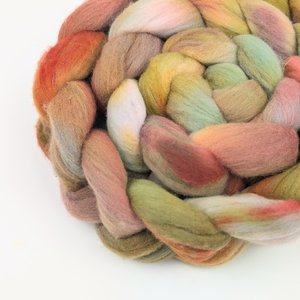Hand Painted Top / Roving | Polwarth | Elderwood