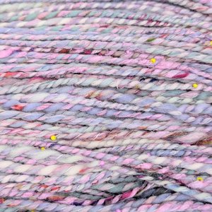 Handspun Beaded Yarn | Mixed Fibers