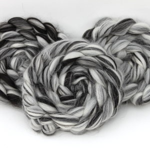 Blended Baby Alpaca - Undyed Combed Top - Natural Roving - Spinning Fiber