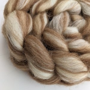 Shetland - Natural Roving - Undyed Combed Top - Blended Natural Colours