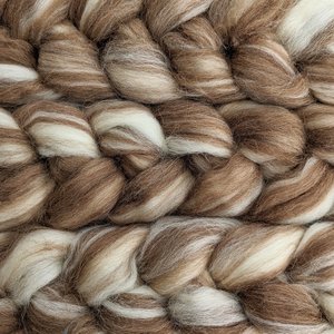 Shetland - Natural Roving - Undyed Combed Top - Blended Natural Colours