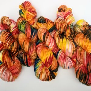 Hand Dyed Yarn | Superwash Merino / Cashmere / Nylon | Fire and Brimstone