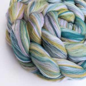 Merino Roving / Combed Top - Spinning Fiber - Custom Blended - Water Lily