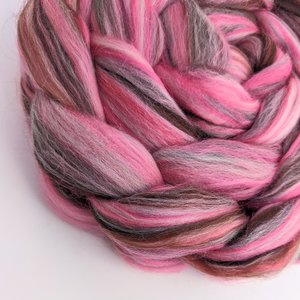 Merino Roving / Combed Top - Spinning Fiber - Custom Blended - Puppy Love