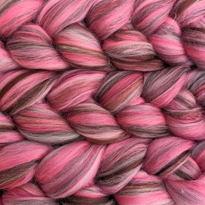 Merino Roving / Combed Top - Spinning Fiber - Custom Blended - Puppy Love