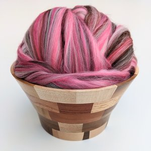 Merino Roving / Combed Top - Spinning Fiber - Custom Blended - Puppy Love