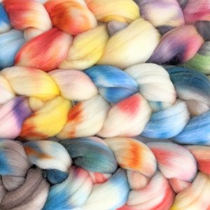 Hand Painted Top / Roving | Rambouillet | Surf's Up 