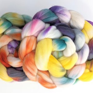 Hand Painted Top / Roving | 18.5 Micron Merino | Pixie Dust