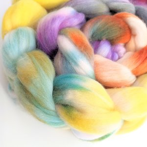 Hand Painted Top / Roving | 18.5 Micron Merino | Pixie Dust