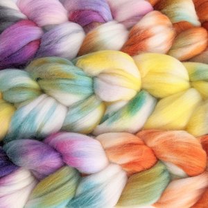 Hand Painted Top / Roving | 18.5 Micron Merino | Pixie Dust