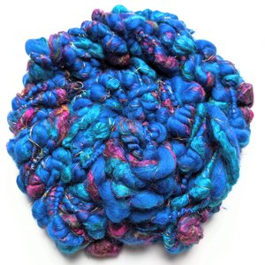 Handspun Art Yarn | Merino / Silk / Sari Silk | Coil Yarn