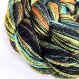 Merino Roving / Combed Top - Spinning Fiber - Custom Blended -  Space Invaders