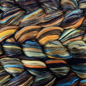 Merino Roving / Combed Top - Spinning Fiber - Custom Blended -  Space Invaders