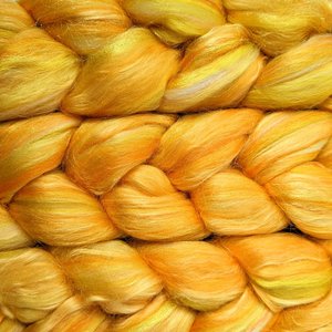 Merino Roving / Combed Top - Spinning Fiber - Custom Blended - Gold Rush