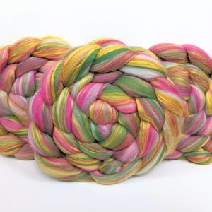 Merino Roving / Combed Top - Spinning Fiber - Custom Blended - Hungry Hungry Hippos